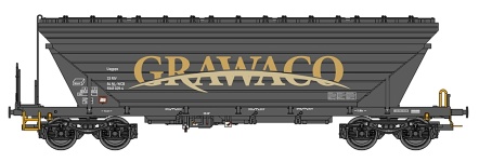 NPE Modellbau NW52224 - TT - Getreidesilowagen Grawaco, Ep. VI - Wagen 2